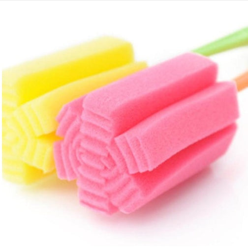 Eco-Friendly Long Handle Cup Brush with Reusable Sponge