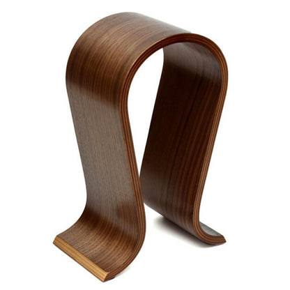 Curved Wooden Headphone Stand