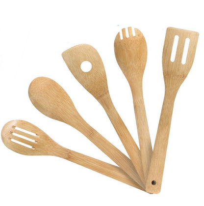 Eco-Friendly Bamboo Kitchen Utensil Set - Sustainable & Durable
