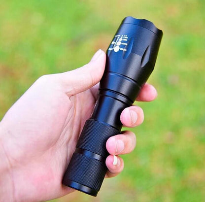 Tactical 5000 Lumens Rechargeable LED Zoom Flashlight