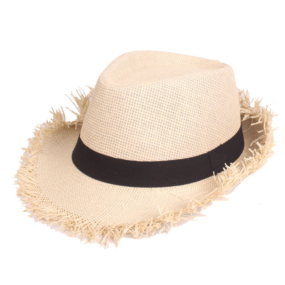 Men's Eco-Friendly Straw Top Hat for Stylish Sun Protection