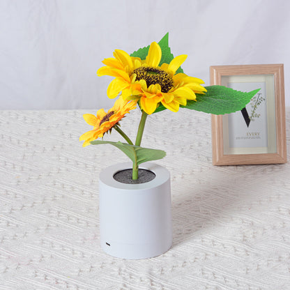 Eco-Friendly LED Flower Lamp with Yellow Blooms