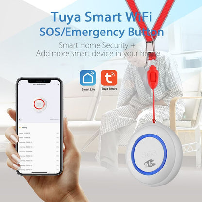 Intelligent Wi-Fi Elderly SOS Emergency Call Button with Voice Alert