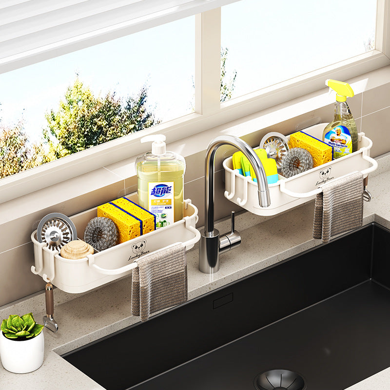 No-Drill Kitchen Sink Wall Storage Rack (Multifunctional Shelf)