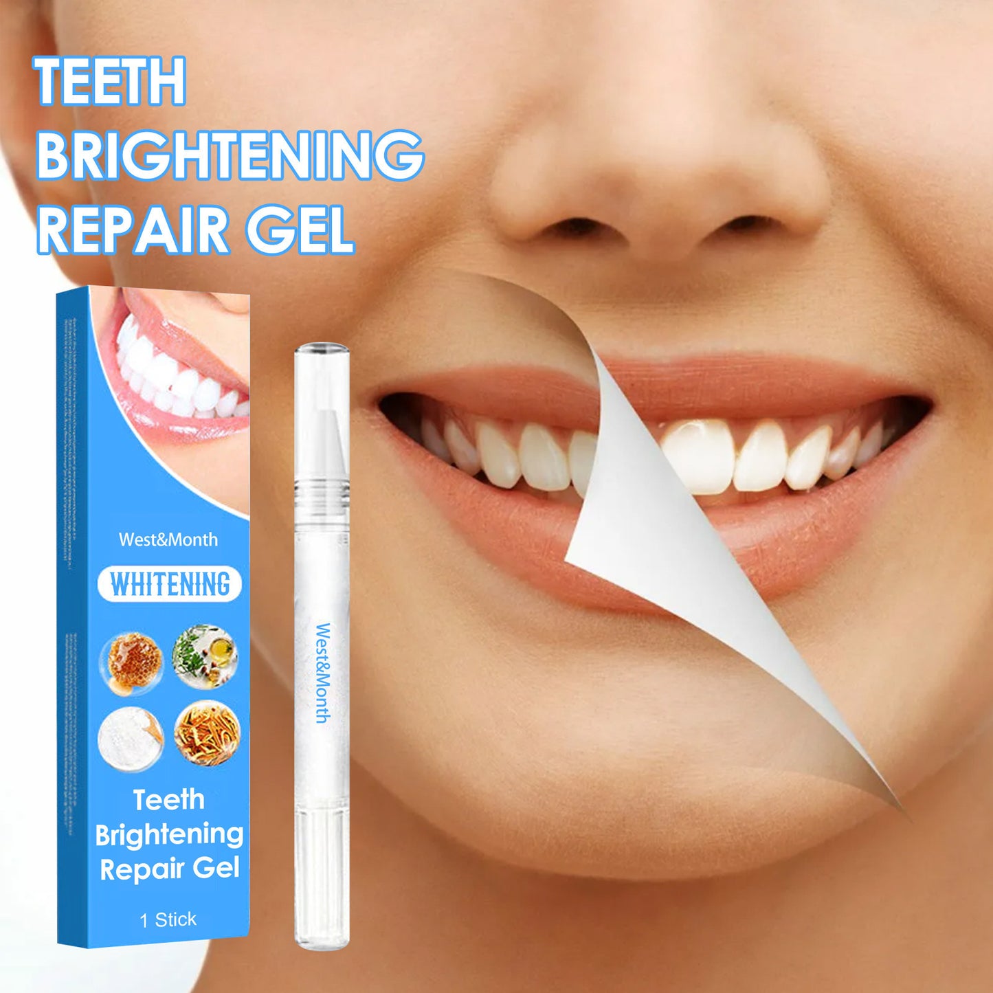 Dual-Action Tooth Brightening & Repair Pen with Hydroxyapatite