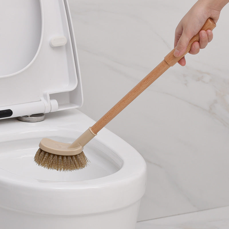 Eco-Friendly Wooden Toilet Brush with Natural Bristles