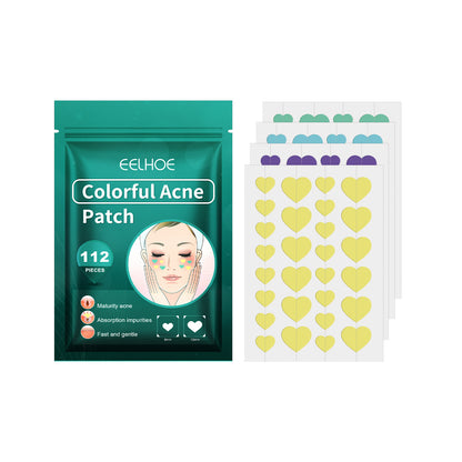 Heart-Shaped Colorful Acne Patches for Clear Skin