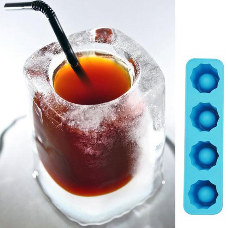 Eco-Friendly Silicone Ice Shot Glass Mold in Blue