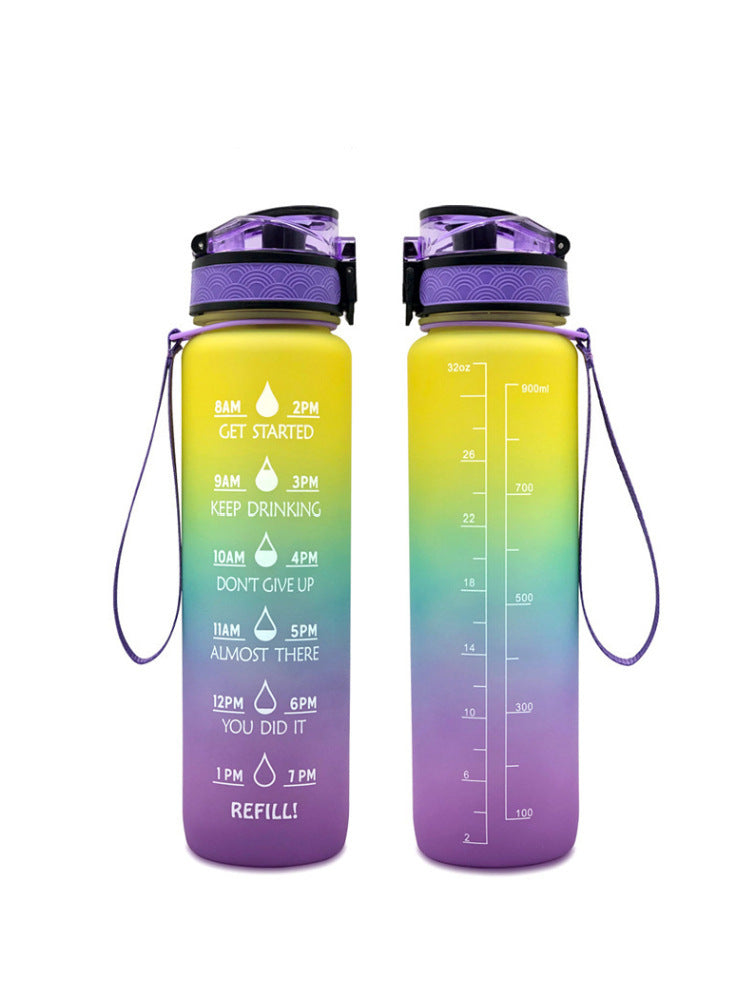 Hydration Time-Marker Water Bottle - Eco-Friendly & BPA-Free