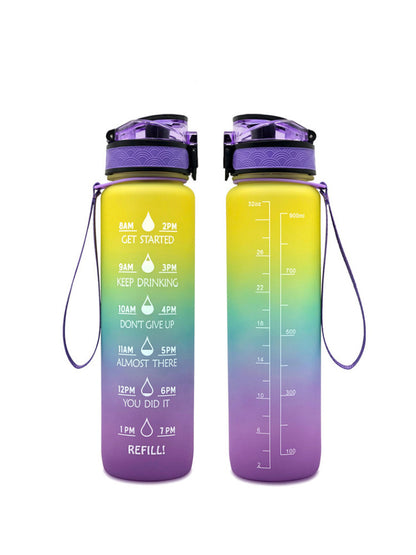 Hydration Time-Marker Water Bottle - Eco-Friendly & BPA-Free