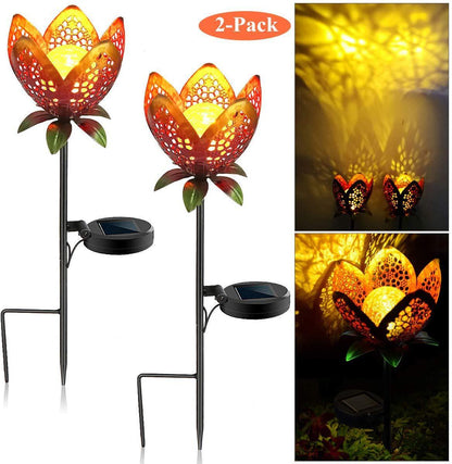 Solar Flower Garden Lights - Eco-Friendly Outdoor Décor