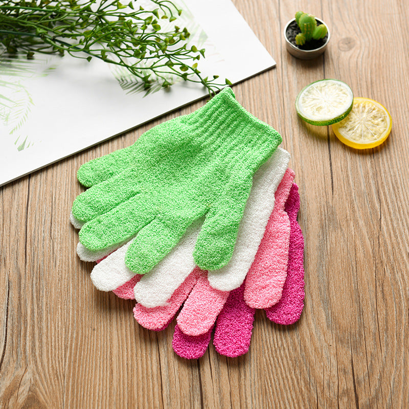 Eco-Friendly Candy Color Mud Exfoliating Bath Gloves
