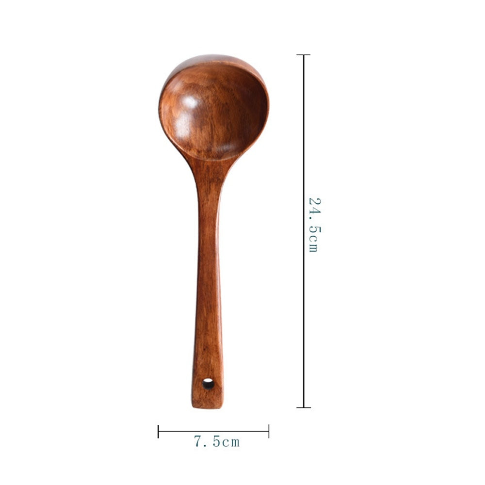 Eco-Friendly Wooden Kitchen Ladles - Sustainable Cooking Utensils