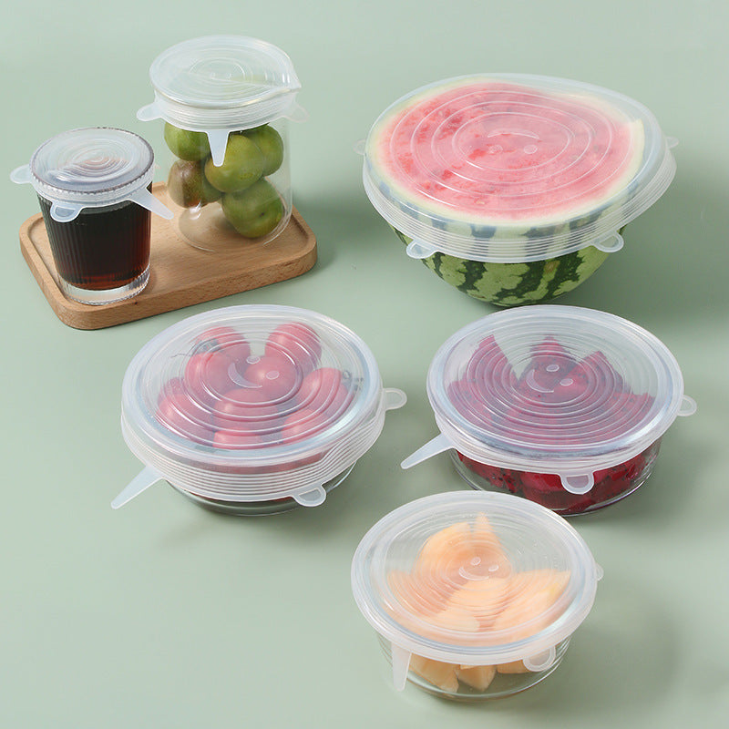 Eco-Friendly Silicone Stretch Lids for Reusable Food Storage