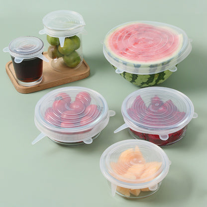 Eco-Friendly Silicone Stretch Lids for Reusable Food Storage