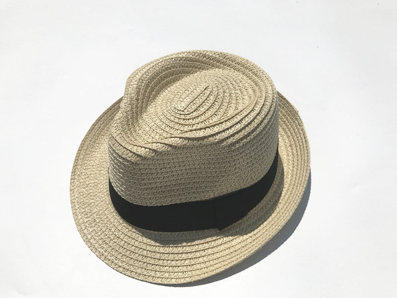 Eco-Friendly Kids Straw Fedora Hat with Black Band