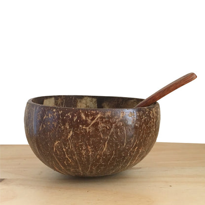 Eco-Friendly Coconut Shell Rice Bowls - Sustainable Biodegradable Dinnerware Set