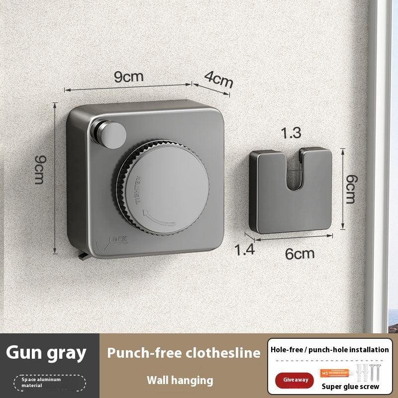 Retractable Wall-Mounted Clothesline - Eco-Friendly Drying Solution