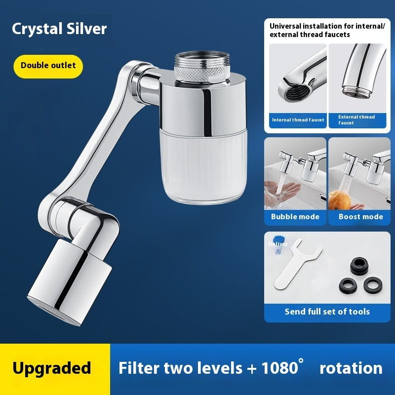 Copper Filter Robotic Arm Faucet Extender