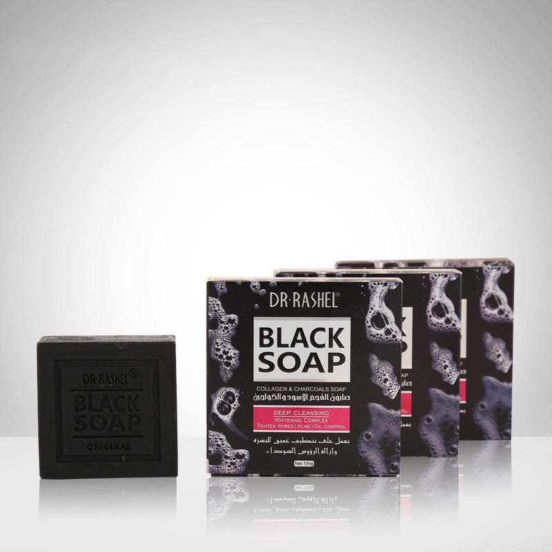 Charcoal Collagen Black Soap Bar for Natural Skincare