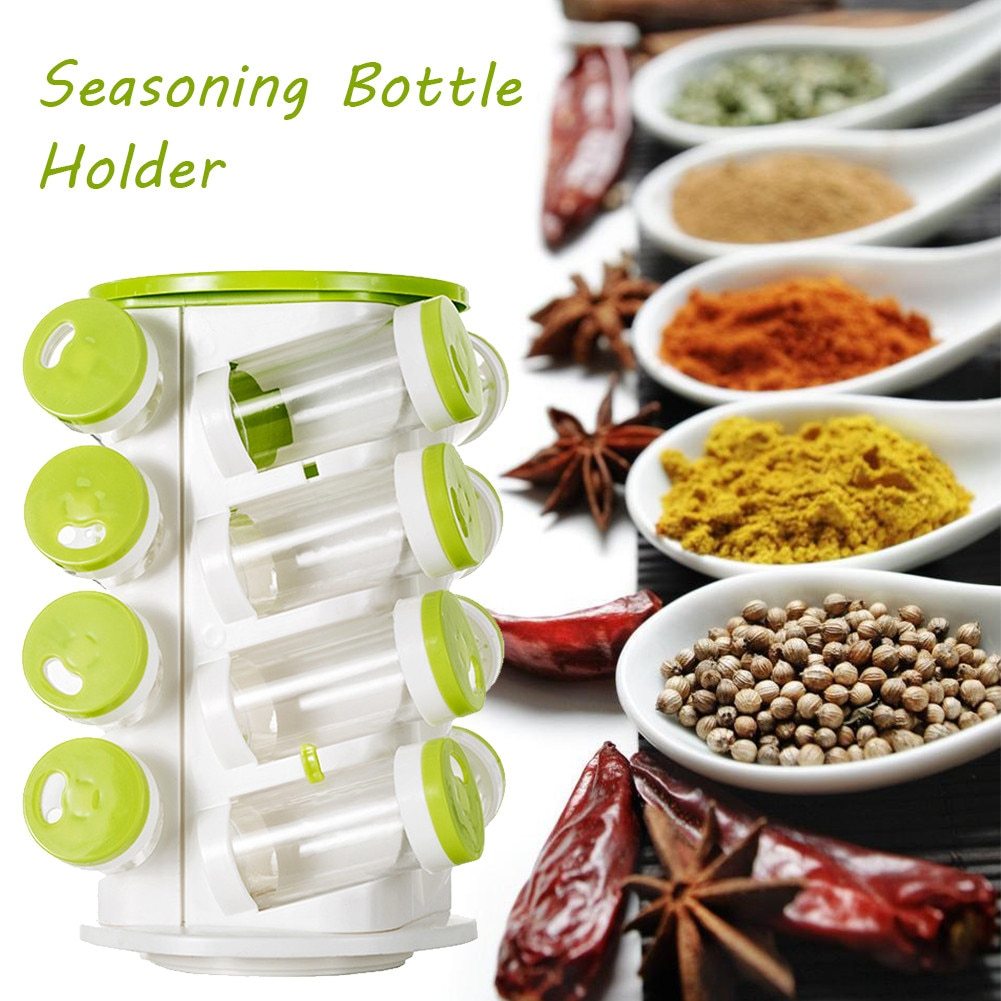 Eco-Friendly Rotating Spice Rack - Organize and Reduce Waste
