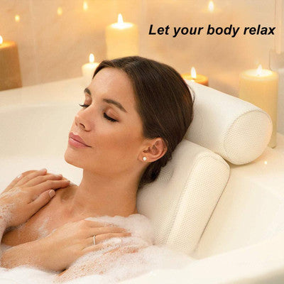 Luxurious Eco-Friendly Bath Pillow with Suction Cups
