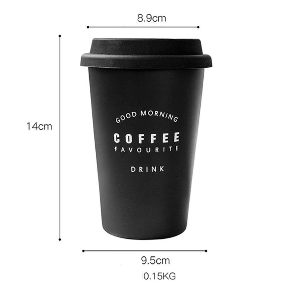 Eco-Friendly Stainless Steel Cups with Lids & Straws 350ml