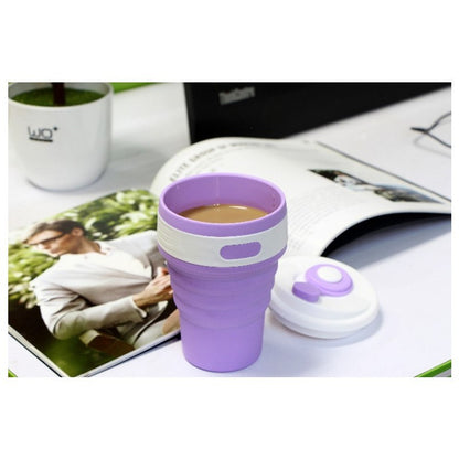Collapsible Travel Cup - Eco-Friendly Reusable Silicone Cup for On-the-Go