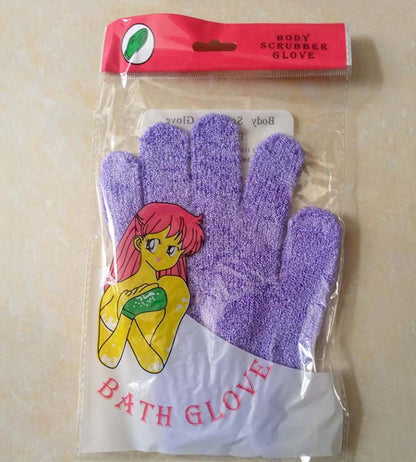 Eco-Friendly Candy Color Mud Exfoliating Bath Gloves