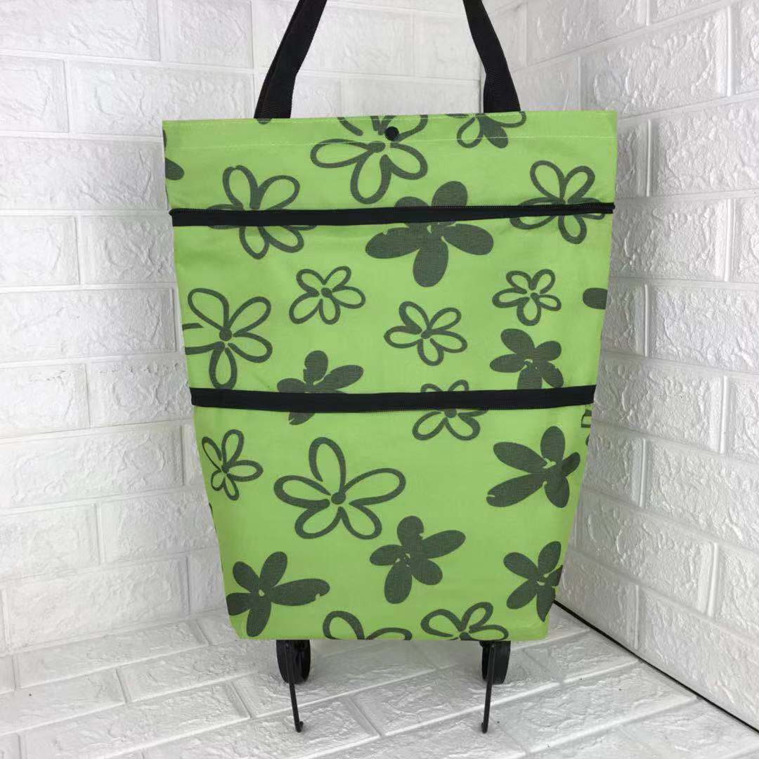 Eco-Friendly 2-in-1 Foldable Shopping Cart with Organizer