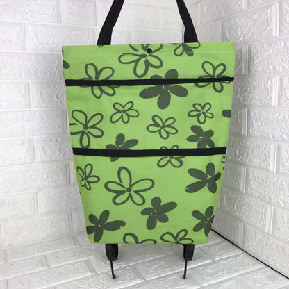 Eco-Friendly 2-in-1 Foldable Shopping Cart with Organizer