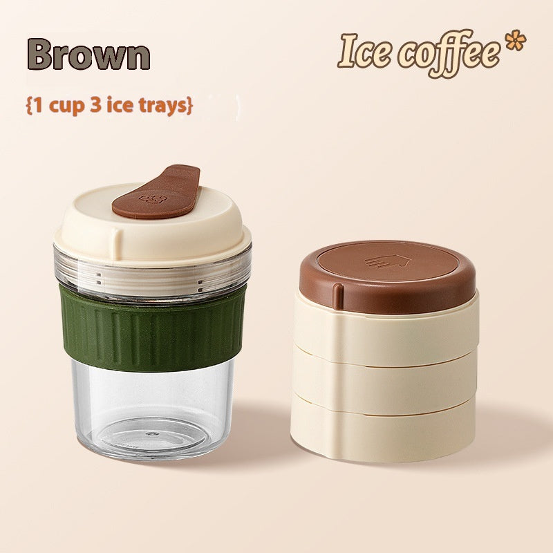 Eco-Friendly Reusable Cold Coffee Cup with Ice Tray