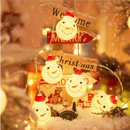 Snowman LED String Lights - Festive Energy-Efficient Holiday Decor