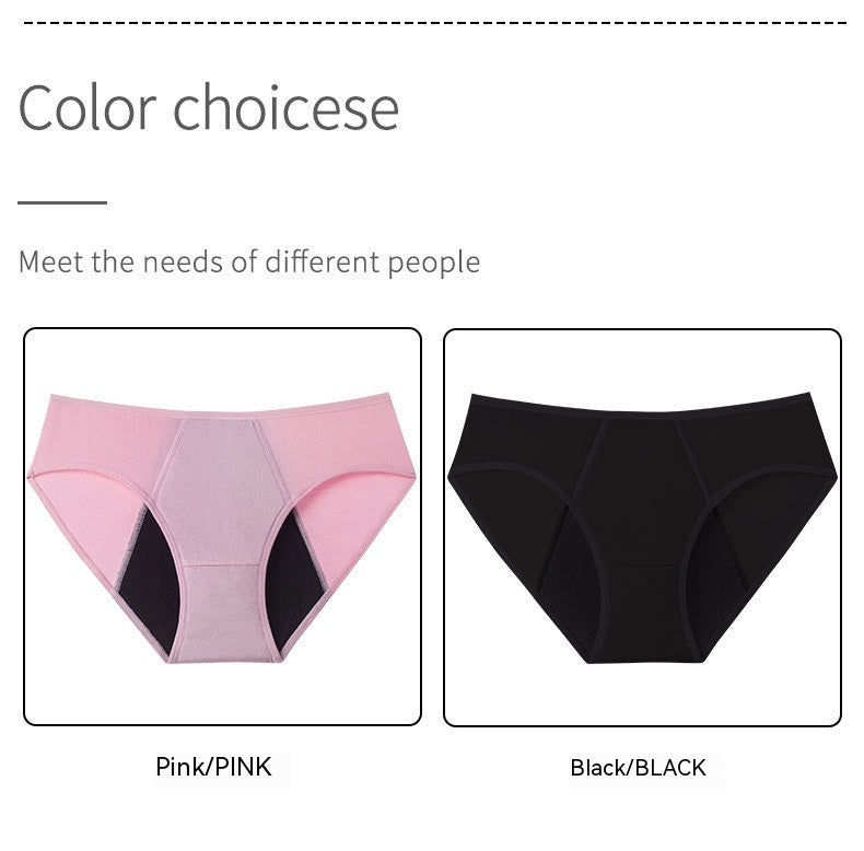Eco-Friendly Reusable Period Underwear - Black & Pink Briefs (Pack of 3)