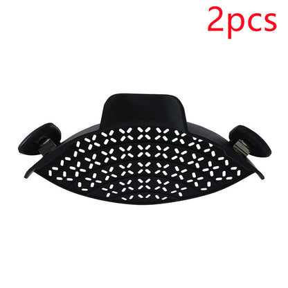 Eco-Friendly Clip-On Pot Strainer - Green Silicone Kitchen Tool