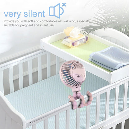 Portable Mini USB Charging Fan - Handheld & Stroller Friendly