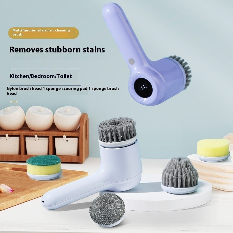 Multifunctional Electric Cleaning Brush with Interchangeable Heads