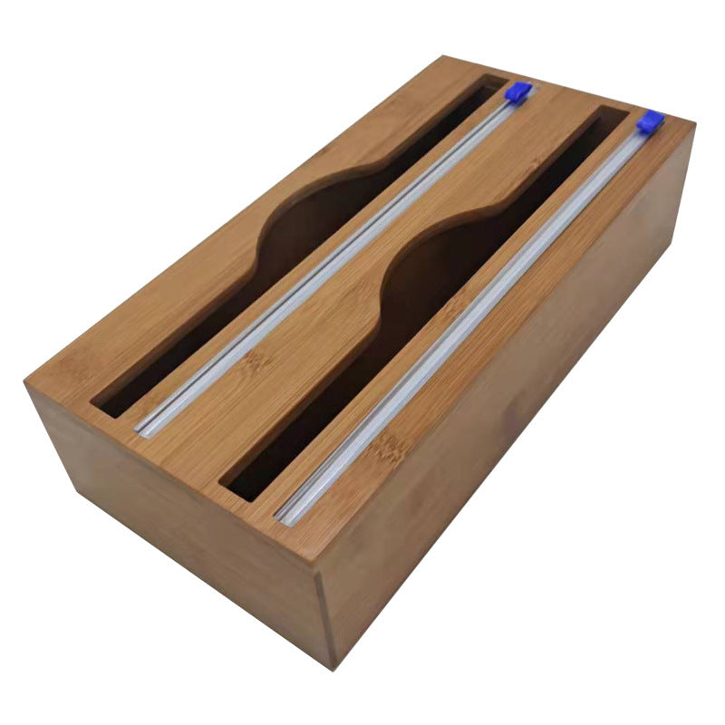 Eco-Friendly Bamboo Cling Film Cutter Box