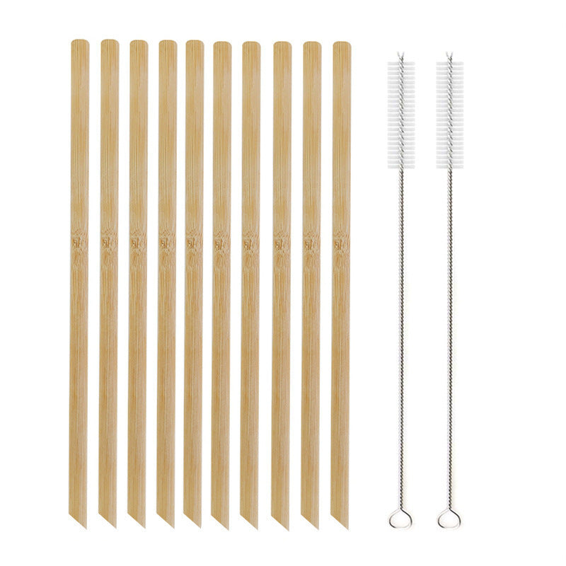 Eco-Friendly Bamboo Reusable Drinking Straws - Sustainable, Biodegradable, Plastic-Free
