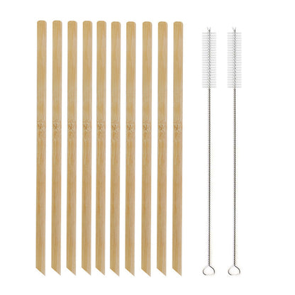 Eco-Friendly Bamboo Reusable Drinking Straws - Sustainable, Biodegradable, Plastic-Free