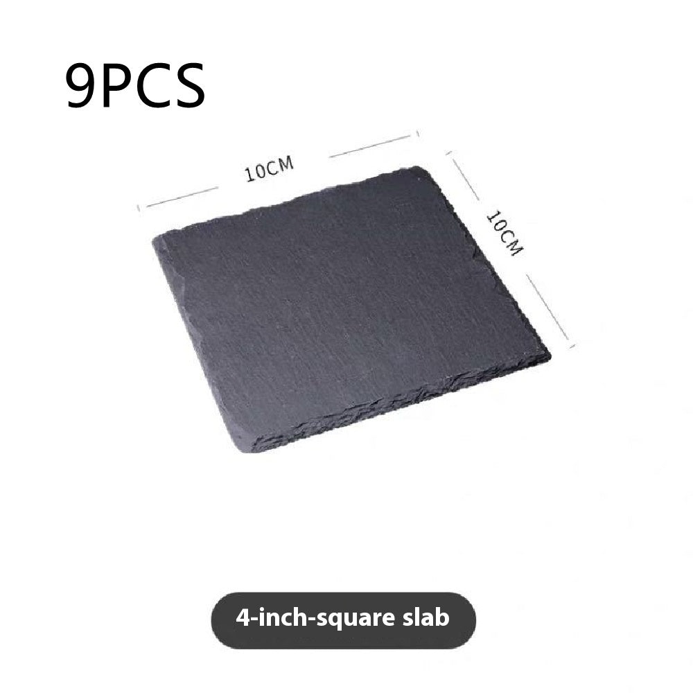 Eco-Friendly Black Natural Slate Serving Plate