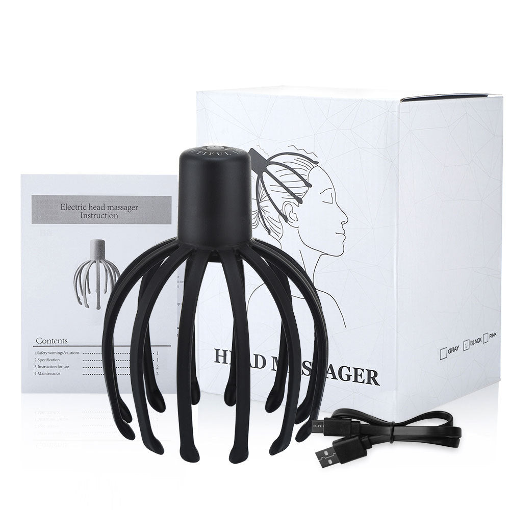 Electric Scalp Massager – USB Rechargeable Head Relaxation Device