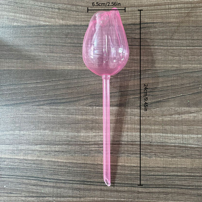 Tulip-Shaped Self-Watering Plant Bulb - Pink, Water-Saving, Eco-Friendly