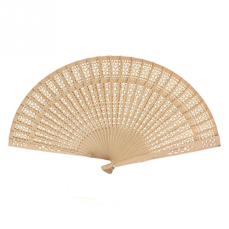 Eco-Friendly Natural Wood Folding Fan - Sustainable Cooling Solution