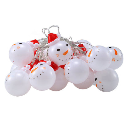 Snowman LED String Lights - Festive Energy-Efficient Holiday Decor