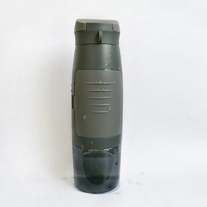 Eco-Friendly Reusable Water Bottle - Dark Gray/Black, Sustainable Hydration