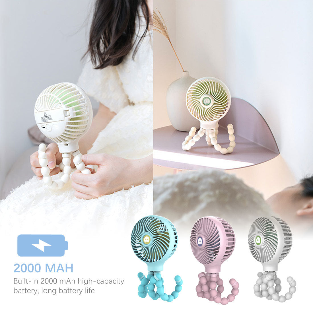 Portable Mini USB Charging Fan - Handheld & Stroller Friendly