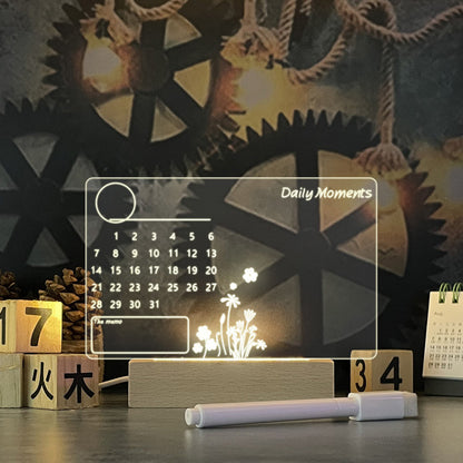 LED Acrylic Message Board Night Light with USB