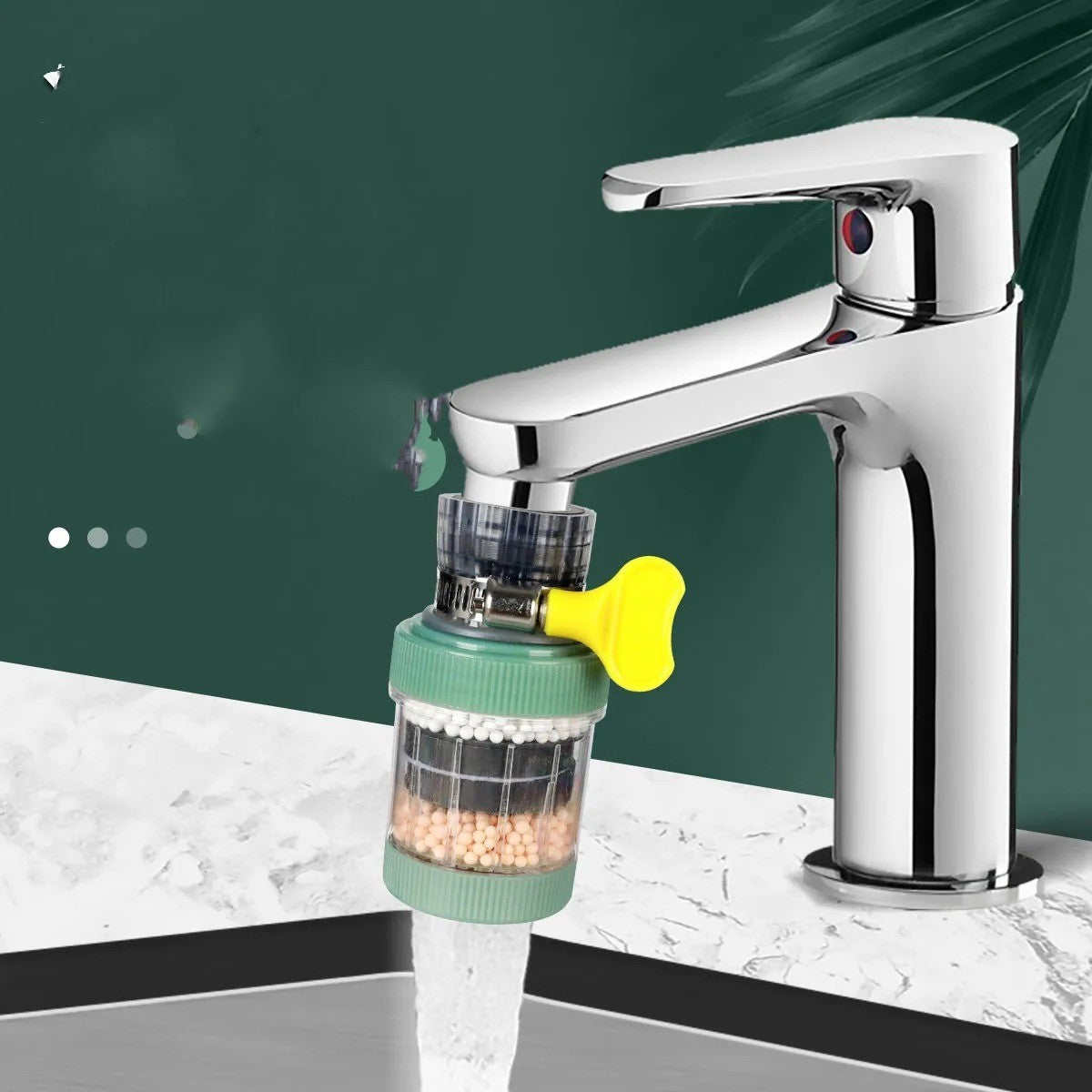 Silver Faucet Water Filter with Eco-Friendly Design