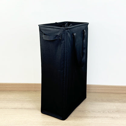 Eco-Friendly Beige Canvas Laundry Hamper for Small Spaces